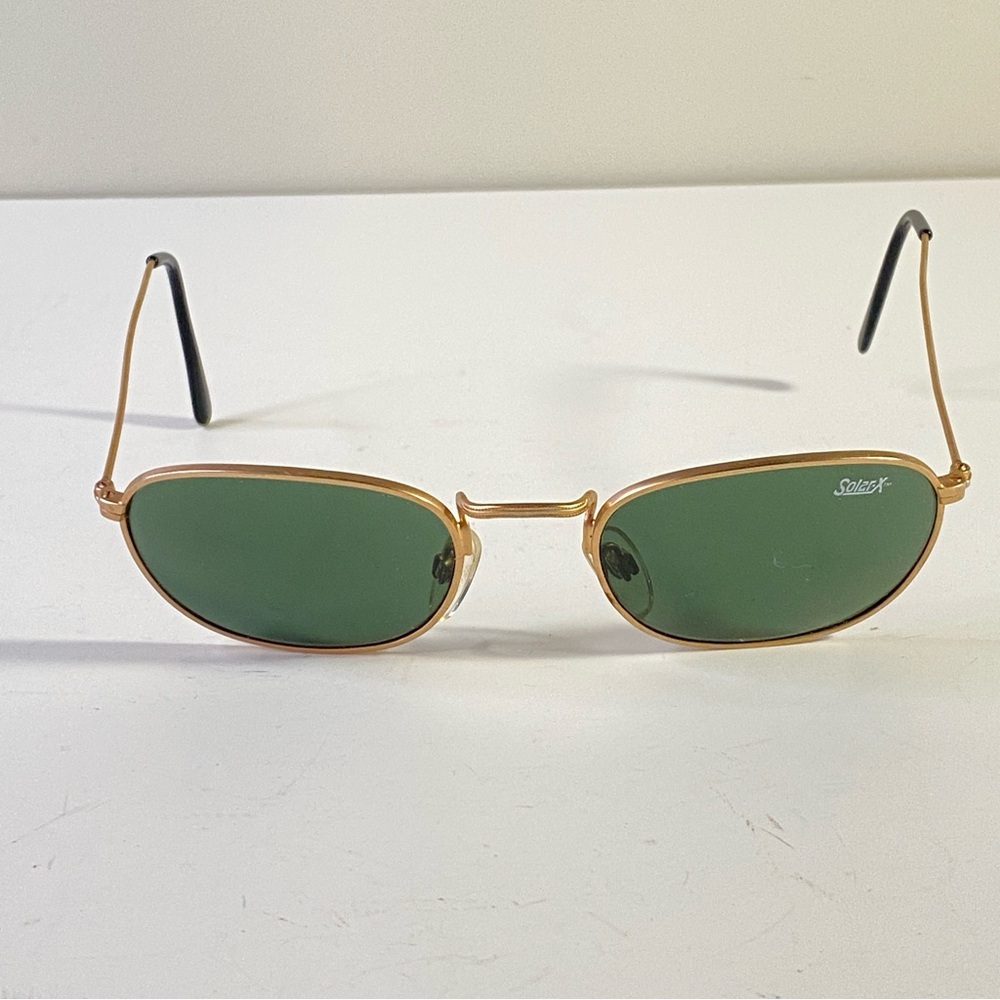 Gold Frame Green Lens Sunglasses - Picture 2 of 12